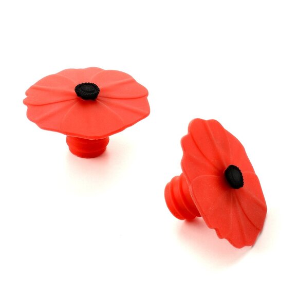 Charles Viancin Poppy Bottle Stopper it’s a set it comes with 2 - Picture 1 of 4